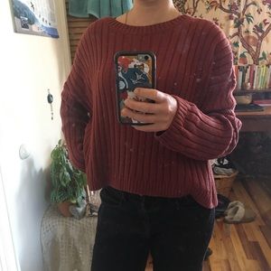 LA Hearts cute deep red sweater